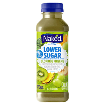 Naked Juice Lower Sugar, Glorious Greens, 15.2 Fl Oz Bottle
