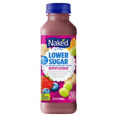 Naked Juice Lower Sugar, Berrylicious, 15.2 Fl Oz Bottle