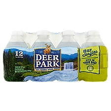 DEER PARK Brand 100% Natural Spring Water, 8-ounce mini plastic bottles (Pack of 12), 96 Fluid ounce
