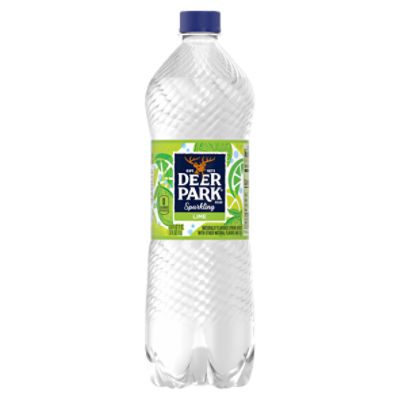 Deer Park Sparkling Water, Zesty Lime, 33.8 oz. Bottle