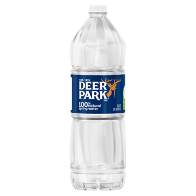 DEER PARK Brand 100% Natural Spring Water, 33.8-ounce plastic bottle