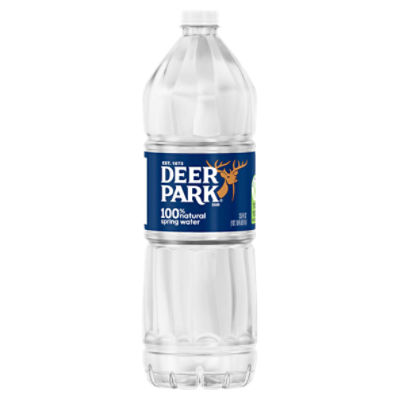DEER PARK Brand 100 Natural Spring Water, 33.8ounce plastic bottle