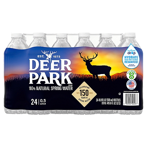 Deer Park 100% Natural Spring Water, 16.9 fl oz, 24 count