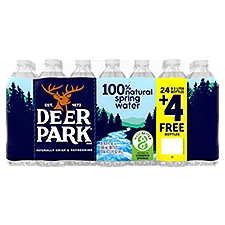 DEER PARK Brand 100% Natural Spring Water, 16.9-ounce plastic bottles (Total of 28)