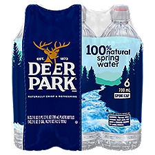 DEER PARK Brand 100% Natural Spring Water, 23.7-ounce plastic sport cap bottles (Pack of 6)