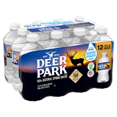 Deer Park® Natural Spring Mini Bottled Water, 12 bottles / 8 fl oz - Harris  Teeter