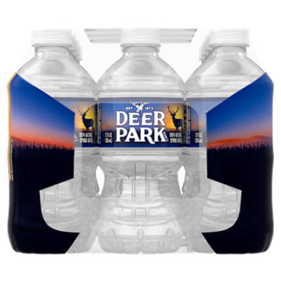 DEER PARK DEER PARK Brand 100% Natural Spring Water, 8-ounce mini plastic  bottles (Pack of 12)