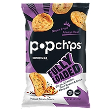 Popchips Original Bacon Cheddar Sour Cream & Chive Flavored, Popped Potato Snack, 5 Ounce