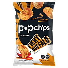 Popchips Original Fiery Buffalo Flavored Popped Potato Snack, 5 oz