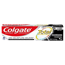 Colgate Total Whitening + Charcoal Toothpaste, Mint Toothpaste, 5.1 oz Tube, 5.1 Ounce