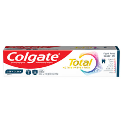 Colgate Total Deep Clean Toothpaste, Mint Toothpaste, 5.1 oz Tube, 5.1 Ounce