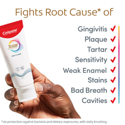 Colgate Total Active Prevention Deep Clean Toothpaste, 5.1 oz