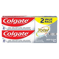 Colgate Total Deep Clean Toothpaste, Mint Toothpaste, 5.1 oz Tube, 2 Pack
