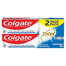Colgate Total Whitening Toothpaste, Mint Toothpaste, 5.1 oz Tube, 2 Pack