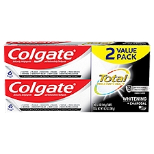Colgate Total Whitening + Charcoal Toothpaste Value Pack, 5.1 oz, 2 count