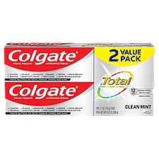Colgate Total Clean Mint Toothpaste Value Pack, 5.1 oz, 2 count