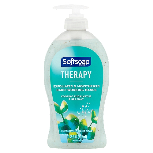 Softsoap Therapy Cooling Eucalyptus & Sea Salt Exfoliating Hand Soap, 11.25 fl oz