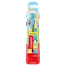Colgate Bluey Extra Soft Toothbrushes Value Pack, 2+ Years, 2 count