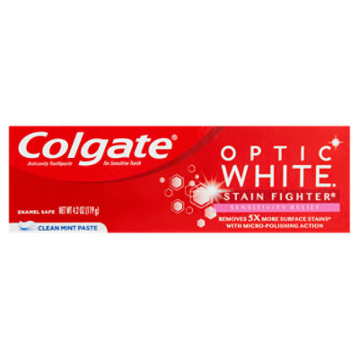 Colgate Optic White Stain Fighter Clean Mint Paste, 4.2 oz