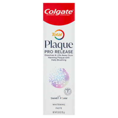 Colgate Total Plaque Pro Release Whitening Paste, 3.0 oz, 3 Ounce