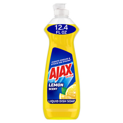 Ajax Ultra Lemon Scent Super Degreaser Dish Liquid, 12.4 fl oz