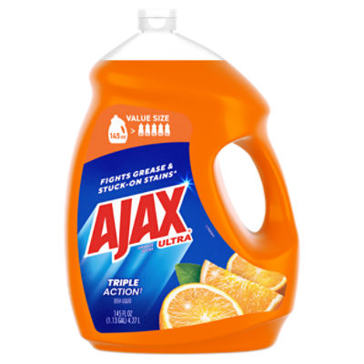 Ajax Ultra Orange Scent Triple Action Dish Liquid Value Size, 145 fl oz, 145 Fluid ounce