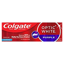 Colgate Optic White Purple Fresh Mint Anticavity Fluoride Toothpaste, 4.2 oz