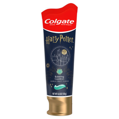 Colgate Harry Potter Kids Toothpaste with Fluoride, Bubblegum Bubbling Cauldron, 4.6 oz