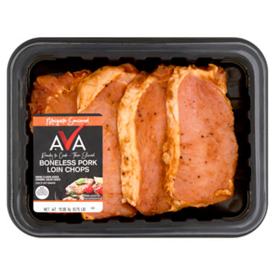 Ava Mesquite Seasoned Boneless Pork Loin Chops, 12.00 oz