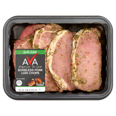 Ava Garlic & Herb Boneless Pork Loin Chops, 12.00 oz