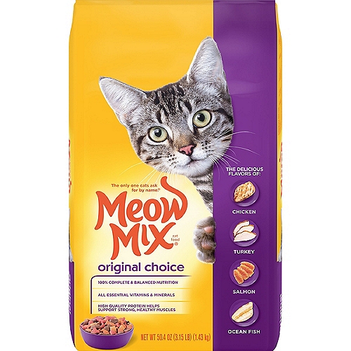 Meow Mix Original Choice Dry Cat Food, 3.15 pound