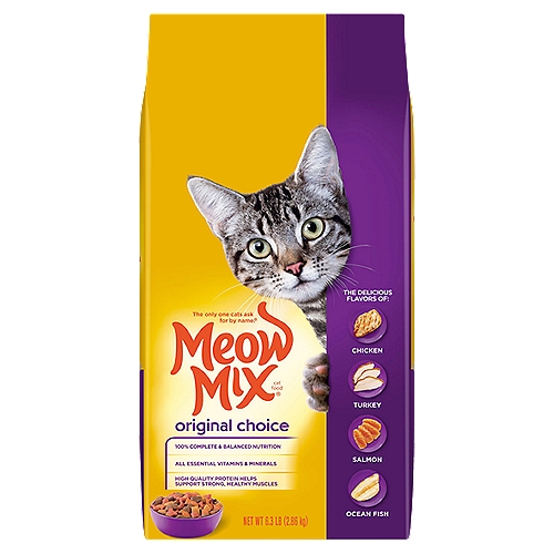 Meow Mix Original Choice Cat Food, 6.3 lb