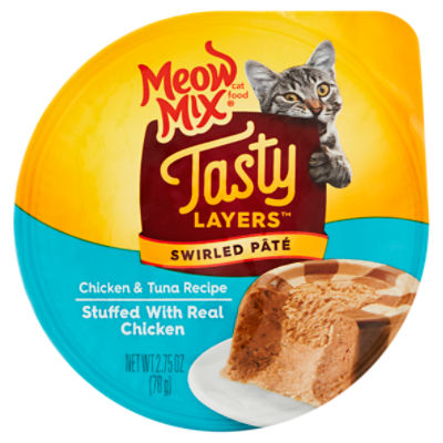 Meow Mix Tasty Layers Chicken Tuna Recipe Swirled P t Cat Food