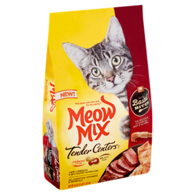 Meow Mix Tender Centers Beef Salmon with Basted Bites Cat Food