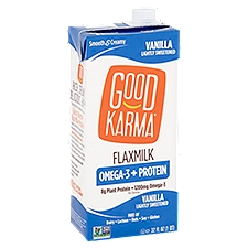 Good Karma Omega-3 + Protein Vanilla Lightly Sweetened, Flaxmilk, 32 Fluid ounce