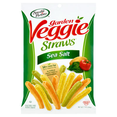 Sensible Portions Garden Veggie Straws Sea Salt Vegetable and Potato Snack, 7 oz