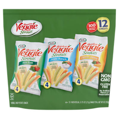 Sensible Portions Garden Veggie Straws, Vegetable and Potato Snack