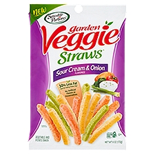 Sensible Portions Garden Veggie Straws Sour Cream & Onion Flavored Vegetable and Potato Snack, 6 oz