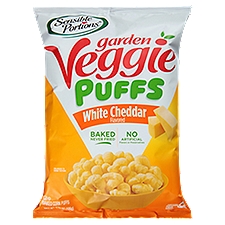 Sensible Portions Garden Veggie White Cheddar Flavored Baked Corn Puffs, 3.75 oz, 3.75 Ounce