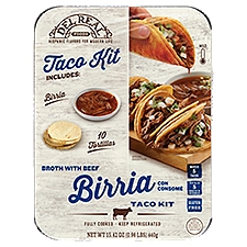 Del Real Foods Broth with Beef Birria Taco Kit, 15.42 oz, 15.42 Ounce