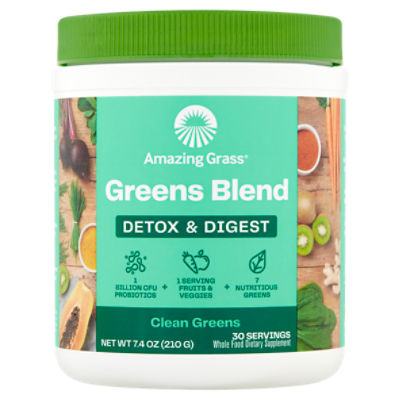 Amazing Grass Green Blend Detox & Digest Whole Food Dietary Supplement, 7.4 oz