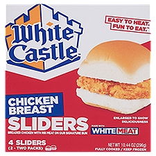 White Castle Chicken Breast Sliders, 4 count, 10.44 oz