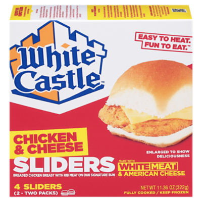 White Castle Chicken & Cheese Sliders, 4 count, 11.36 oz