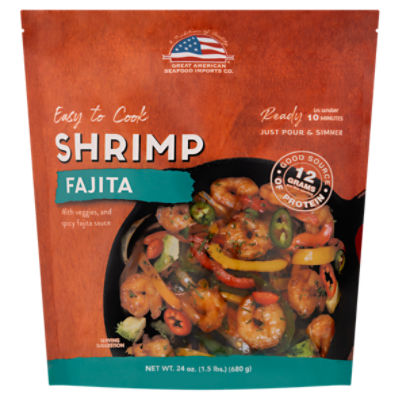 Great American Seafood Imports Co. Fajita Shrimp Frozen Meal, 24 oz