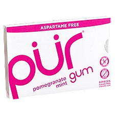 Pur Pomegranate Mint Sugar-Free, Chewing Gum, 9 Each