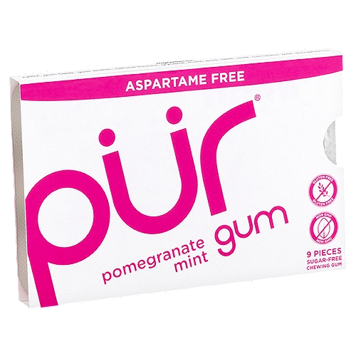 Pur Pomegranate Mint Sugar-Free Chewing Gum, 9 count