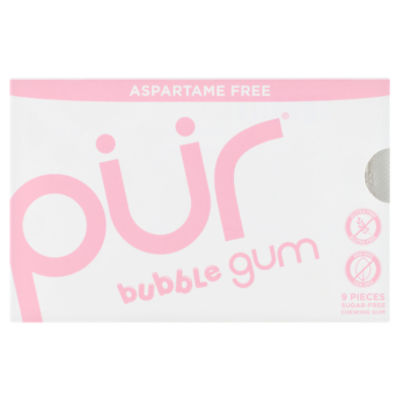 Pür Bubble Gum Sugar-Free Chewing Gum, 9 count