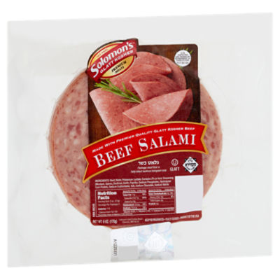 Solomon's Sliced Beef Salami, 6 oz