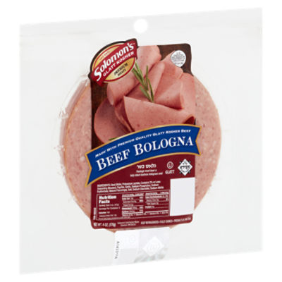 Solomon's Sliced Beef Bologna, 6 oz