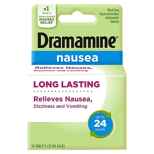 Dramamine Nausea Relief Tablets, 25mg, 10 Count